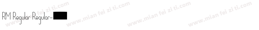 RM Regular Regular字体转换